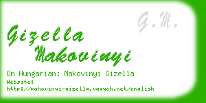 gizella makovinyi business card